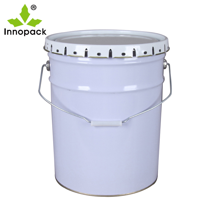Hot sale 20L metal paint bucket with flower lid with printing