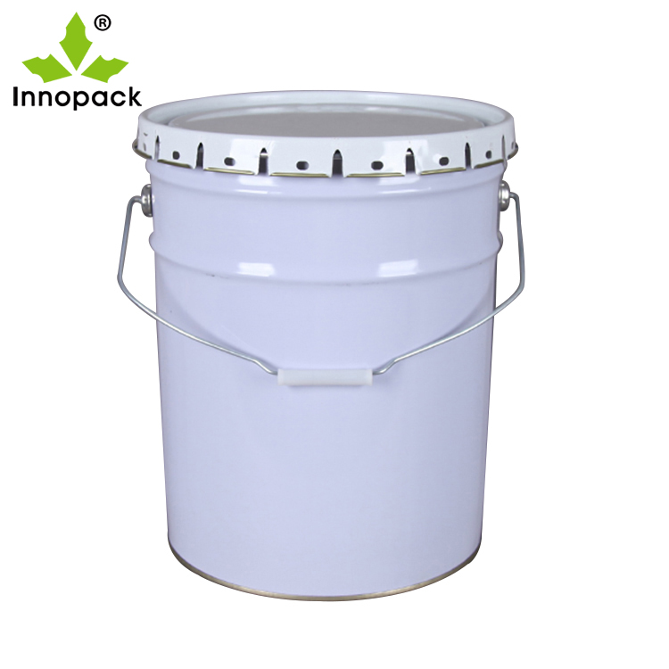 Hot sale 20L metal paint bucket with flower lid with printing