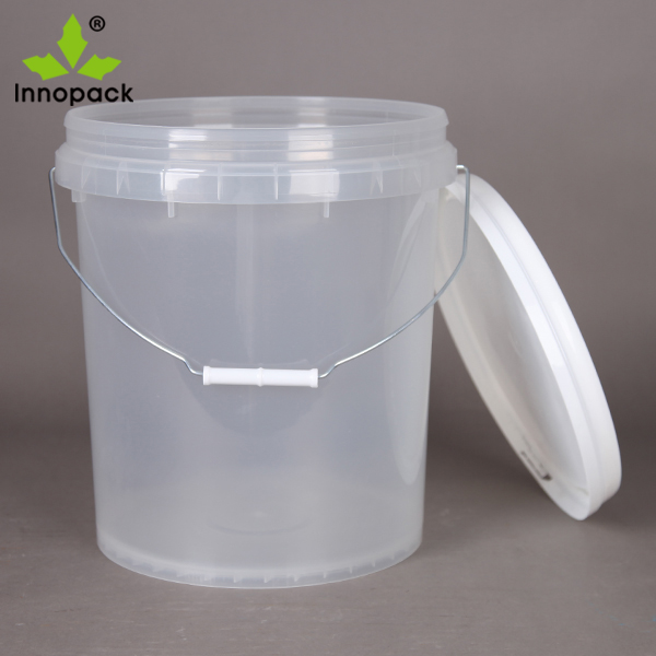 20 pcs.CLEAR 770ML Plastic Buckets Tubs Containers with Lids Food grade 0.77 Ltr